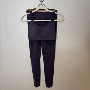 ThirdLove Dark Charcoal Gray Sports Bra and Leggings Set